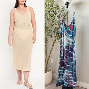 Old Navy Crochet Midi Dress Tie Dye XL